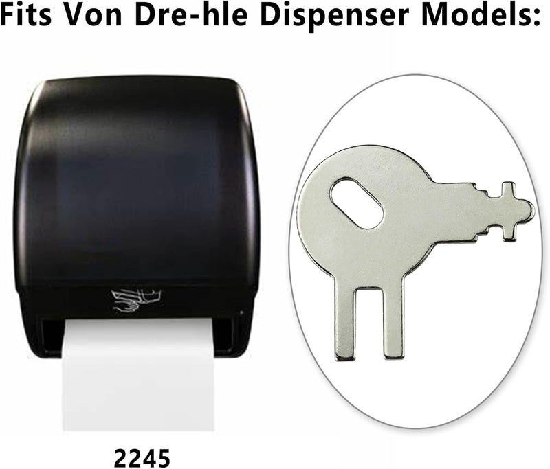 gradora 1PCS Dispenser Key Replacement for to-rk Paper Towel Dispensers 70WM1 83TR 87T Models Fits Von Dr-ehle Pal-mer Dispensers - Image 5
